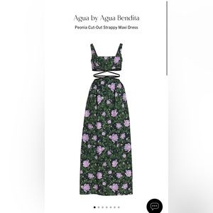 Agua by Agua Bendita Peonia Cut-Out Strappy Maxi Dress SIZE XS